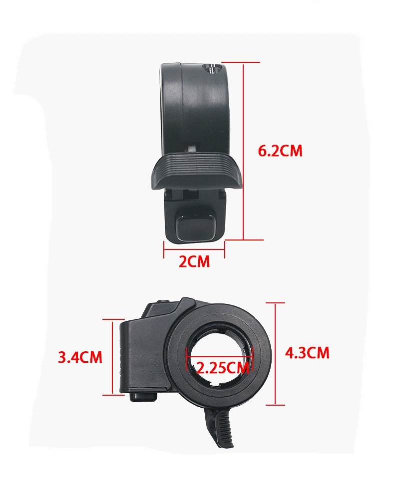 Ручка газу самокатна, права ліва з кнопкою сигнал (круіз)