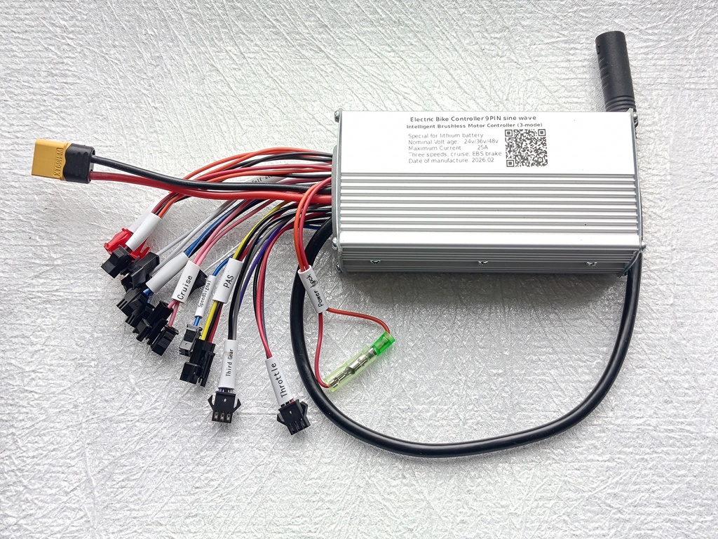 Контролер sin 24v 36v 48v ток 25а 500w, 9pin