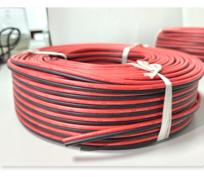 2*12awg мідний гнучкий дріт, червоний + чорний