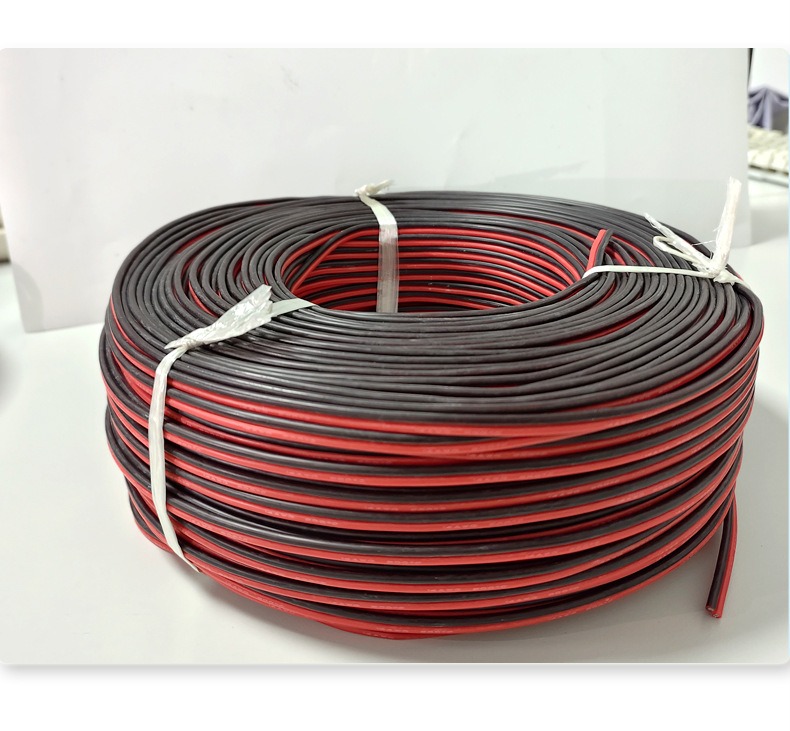 2*12awg мідний гнучкий дріт, червоний + чорний