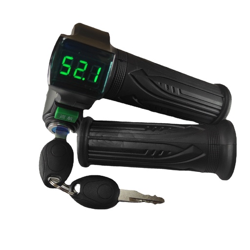 Ручка газу, зелений вольтметр, ключ, круіз, чорна