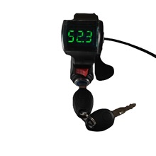 Ручка газу самокатна, зелений вольтметр, ключ, кнопка, права