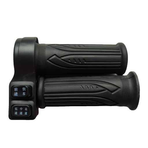 Ручка газу, кнопка включення, кнопка швидкостей